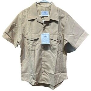 DSCP Quarterdeck Beige Cotton Blend Military Shirt Large-Classic 8405-01-539-70…